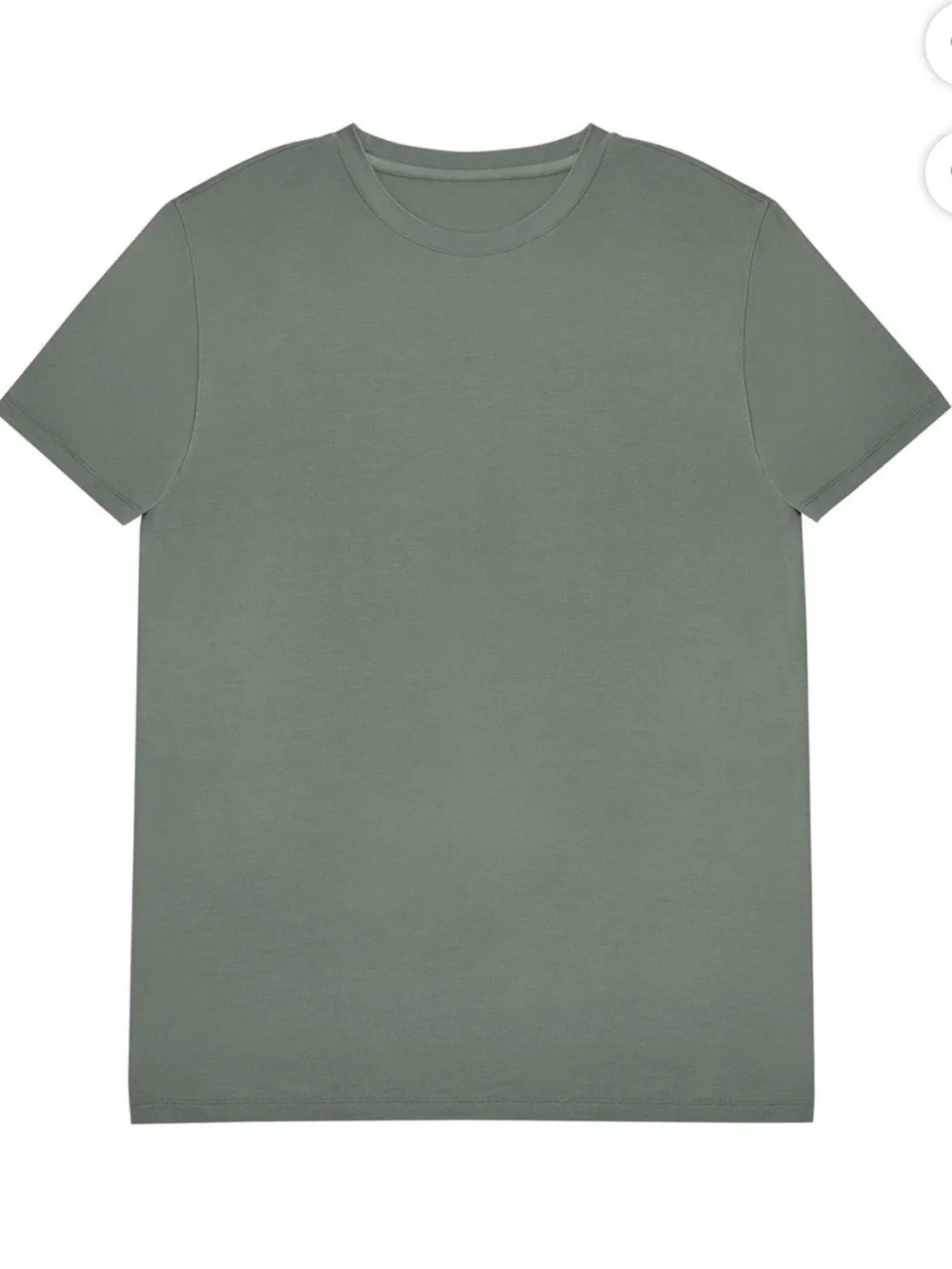 Men's Short Sleeve Undershirt & Shorts Pajama Set in Olive Green